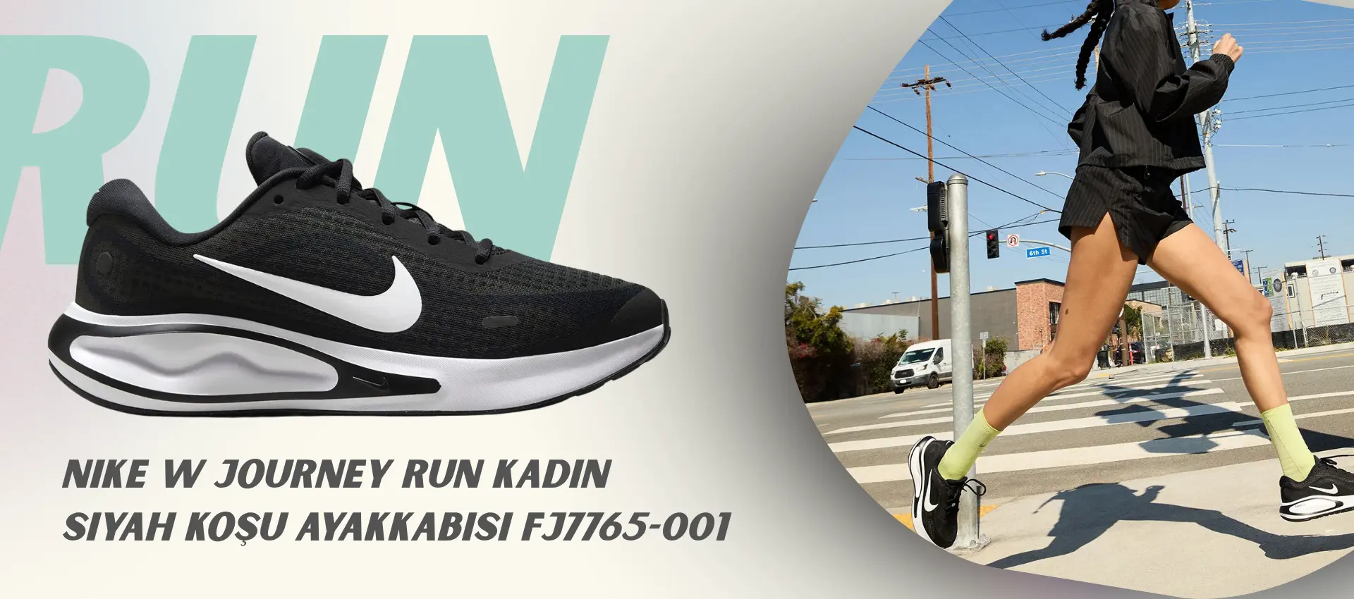 Nike W Journey Run Kadın Siyah Koşu Ayakkabısı FJ7765-001