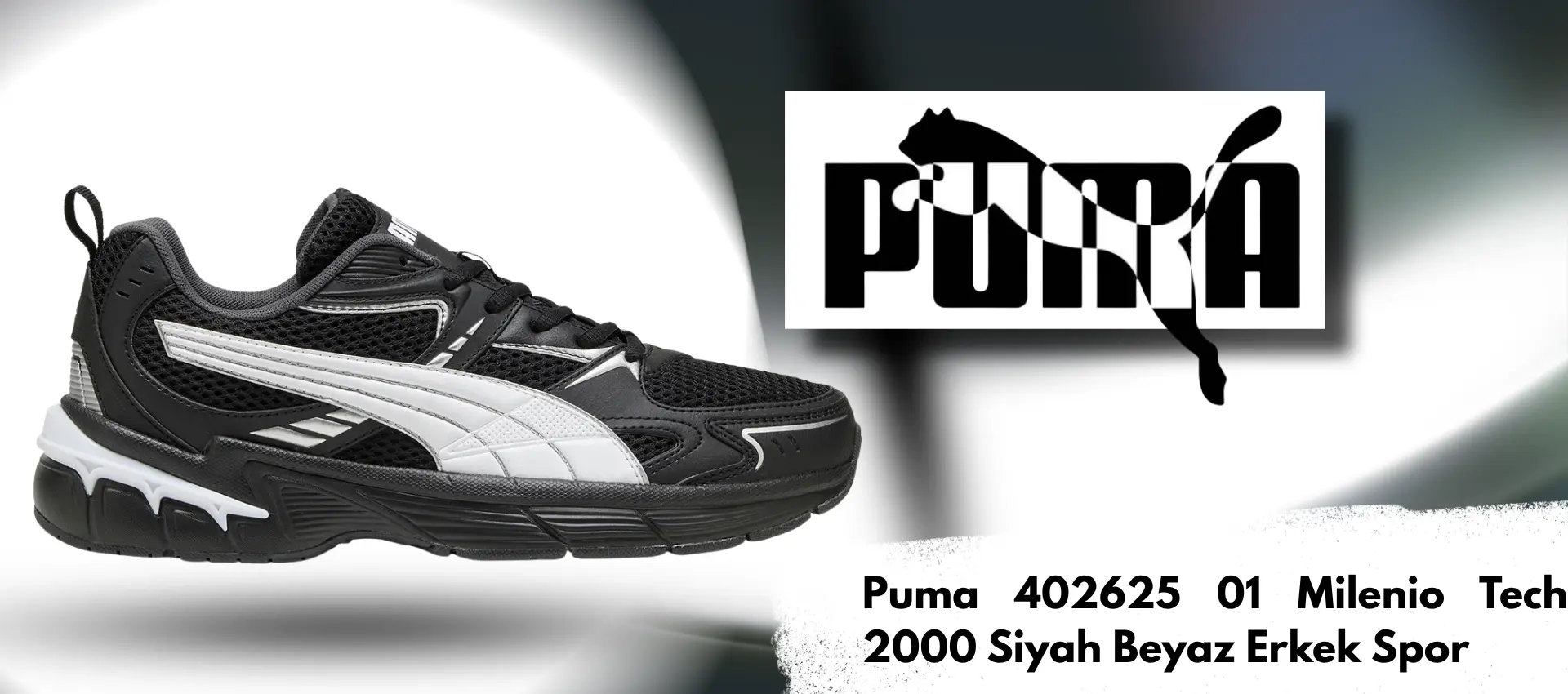 Puma 402625 01 Milenio Tech 2000 Siyah Beyaz Erkek Spor