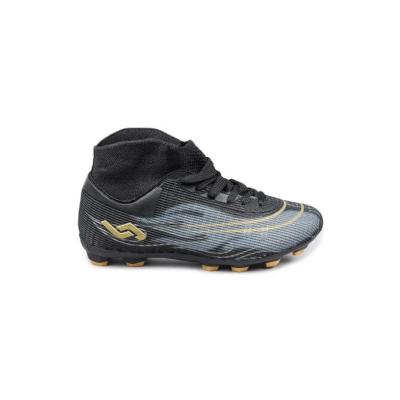 Jump 29676 Çoraplı Siyah Altın Rengi Çim Halı Saha Krampon Futbol Ayakkabısı