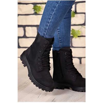 Scooter Z7107 Siyah Nubuk Waterproof Fermuarlı Kadın Bot